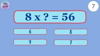 Multiplication Quiz | Find Missing Number | Numbers 1 to 10