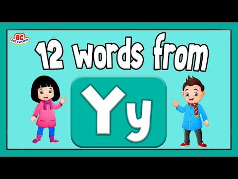 Words That Start With Y | Phonics For Toddlers | 12 Words From Y | Toddler Learning Video