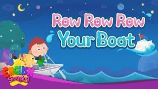 Row, Row, Row Your Boat - Nursery Rhyme for Children - Kids Song with Lyrics