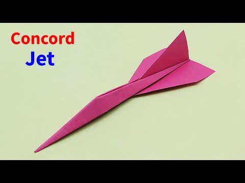 How To Make a Concord Jet Paper Airplane - Cool Paper Jet Plane