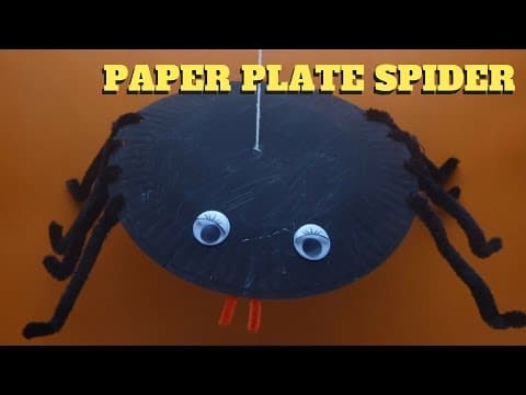 Halloween Craft - Paper Plate Spider - Paper Plate Craft