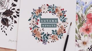 Paint With Me | Autumn Watercolor Wreath