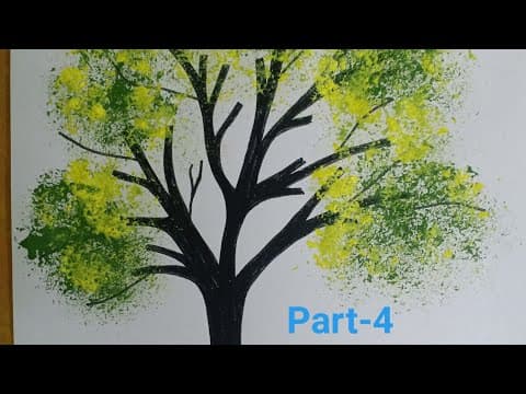 Easy craft for kids-tree painting with in 5 minutes