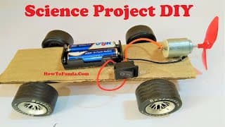 science project working model - dc motor car project