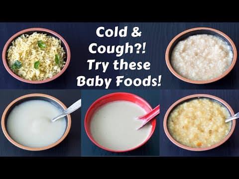 "BEST" Baby Foods for Cold, Cough & Fever | Easy to Digest Foods when Babies Fall Sick