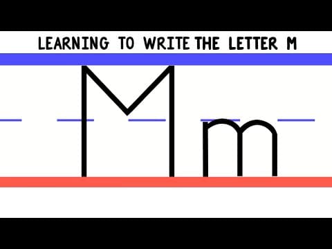 Write the letter m - abc writing for kids - alphabet handwriting by 123abctv
