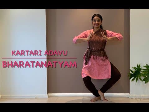 Bharatanatyam - lesson 14 - learn basic adavus or steps - kartari adavu