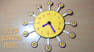 Clock working model school project|clock model for students |clock model project|clock project