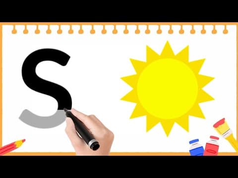 Letter S | Writing letter S | S words for kids | Capital letter S | Educational video for kids