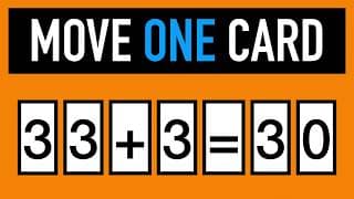 Move One Card to Fix the Equation Puzzle