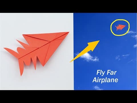 How To Make a Paper Plane That Fly Far - Making Airplane From Paper
