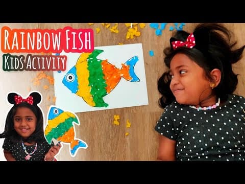 How to make paper fish - kids activity - crepe paper fish - paper fish making