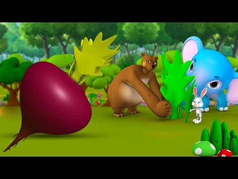A Big Radish and Bear Telugu Story - పెద్ద ముల్లంగి మరియు ఎలుగుబంటి కధ 3D Kids Moral Fairy Stories