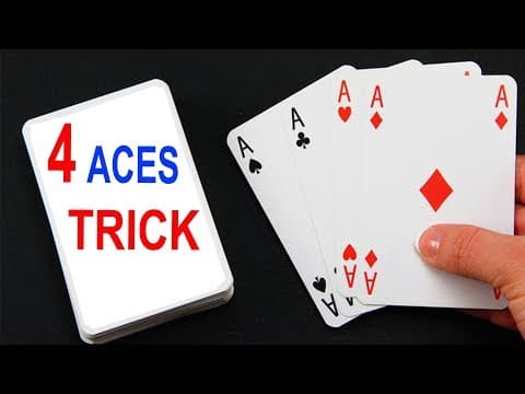 Magic Card Trick With 4 Aces [Magic tutorials #27]