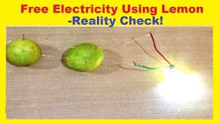 free energy generator with lemon | reality check