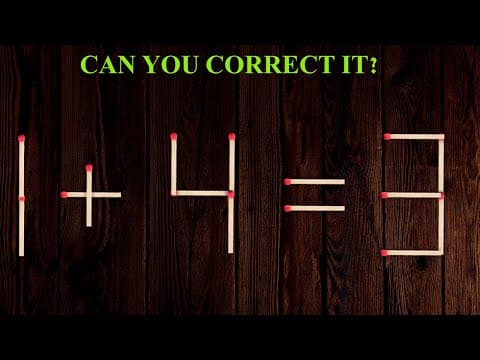 move only 1 stick to make the equation correct #puzzle #matchstick #math #puzzlegames #mathtricks