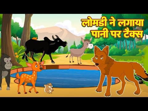 लोमड़ी ने लगाया पानी पर टैक्स | Lomadi Ne Lagaya Pani Per Tax
