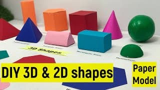 3d shapes model out of paper|3d shapes diy|Easy DIY 3d and 2d shapes making|3d shapes names