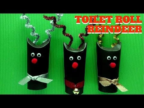 Christmas Craft - Toilet Paper Roll Reindeer - Toilet Paper Roll Craft