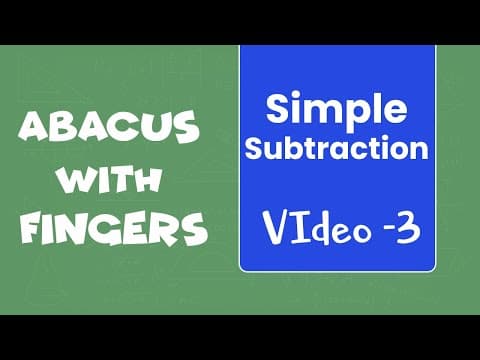 Abacus with Fingers | Simple Subtraction with fingers