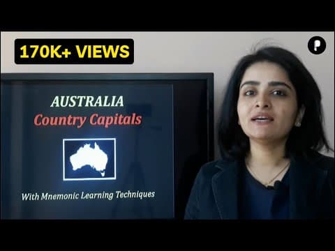 World Country Capitals: AUSTRALIA (ऑस्ट्रेलिया के देश व राजधानियाँ) - with easy tricks