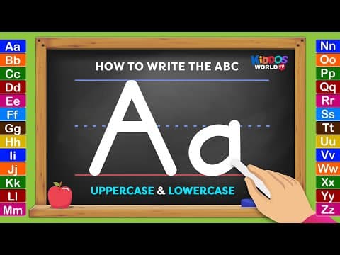 Learning how to write the english alphabet uppercase and lowercase letters