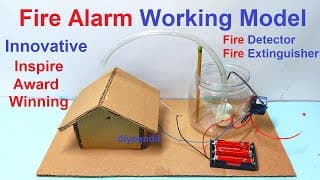 Innovative Inspire Award Winning Project - fire extinguisher Fire alarm working model
