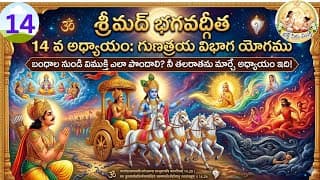 Ilశ్రీమద్భగవద్గీత 14వ అధ్యాయం: గుణత్రయ విభాగ యోగము. /devotional/telugu/ video ll