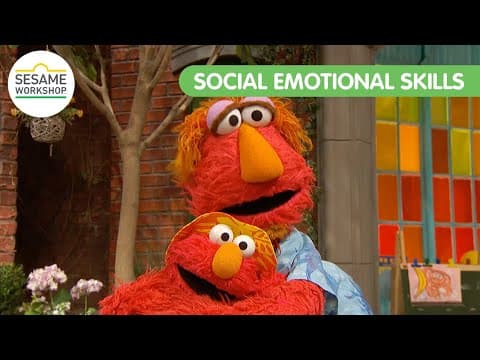 Elmo's Dad Offers Elmo Comfort - Social Emotional Skills