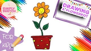 How to draw a flowerpot