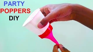 how to make birthday party popper using paper cups and balloon