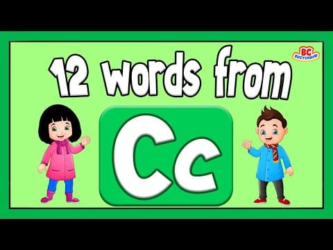 Words That Start With C | Phonics For Toddlers | 12 Words From C | Toddler Learning Video