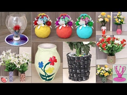 10 Best Out Of Waste Materials Craft Idea || DIY Pots !!!
