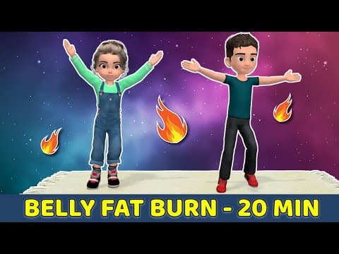 20-MINUTE BELLY FAT BURN - EXERCISE FOR KIDS