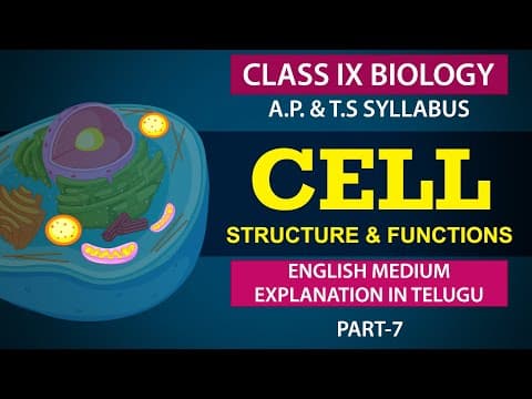 Cell | Cell Division  | Telugu Explanation |biology Cell  | PART-7