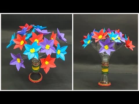 How To Make a Flower Vase With Plastic Bottle | Plastic Bottle Recycle IDeas