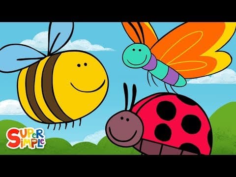 Butterfly Ladybug Bumblebee | Super Simple Songs