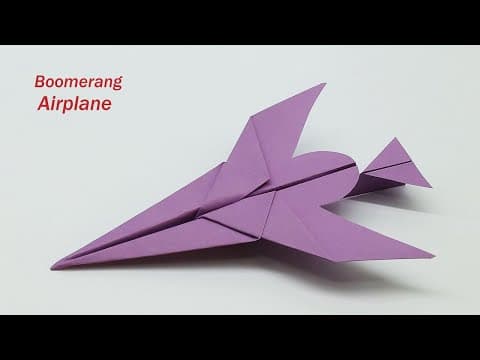 How To Make a Origami Super Boomerang Paper Airplane - Diy Paper Airplane