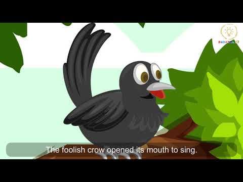 తెలివైన కాకి తెలుగు కథ - crow and fox story for children - telugu bedtime stories