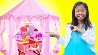 Wendy Pretend Play MAKEUP Makeover with Pink Tent Toy