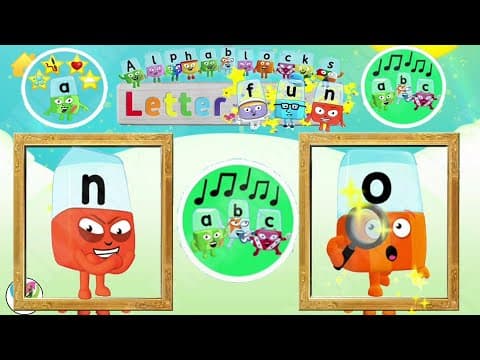 Lower Case n & o Alphablocks Fun Learning
