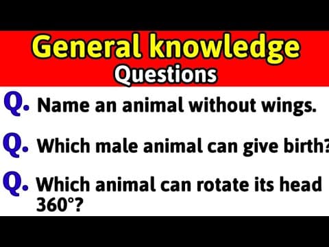 General knowledge | GK questions about animals |Interesting facts about animals |Animal fact |Part 2