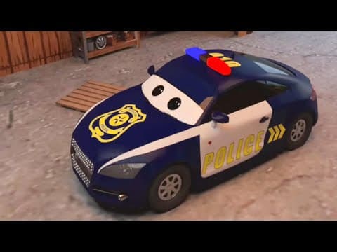 Police Car, Garage Videos for Kids, Cars And Trucks, Street vehicles Cartoon Videos