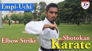 Karate Attack Empi- Uchi (Elbow Strike) training in Hindi | Karate elbow strikes