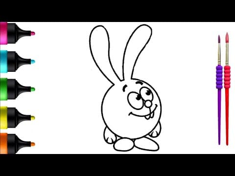 Funny Bunny Drawing, Painting & Coloring | Kids & Toddlers Art Adventure