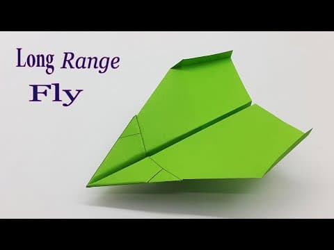 How To Make a Long Range Paper Plane Easy Origami Airplane