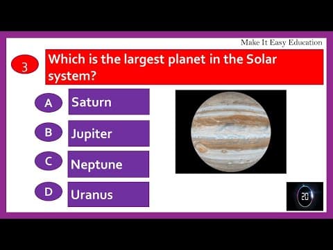 GENERAL KNOWLEDGE QUIZ - TEST 72 - GK QUIZ - SOLAR SYSTEM GK