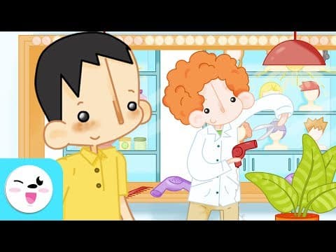 First day at Hairdresser - Kids will learn how to be independent - Learning with Alex