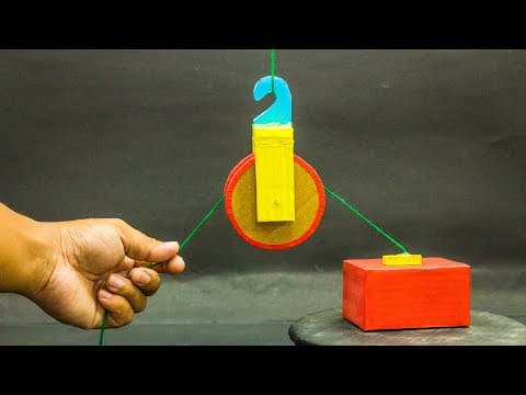 How to make a Pulley from Cardboard | School Science Projects