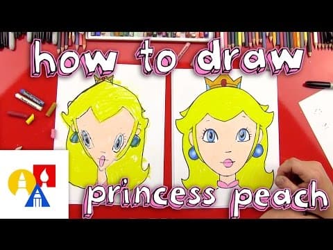 How to draw princess peach
